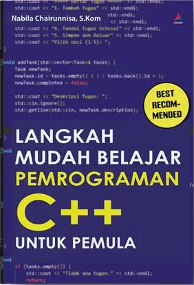 Cover Langkah Mudah Belajar Pemrograman C++ untuk Pemula / Nabila Chairunnisa